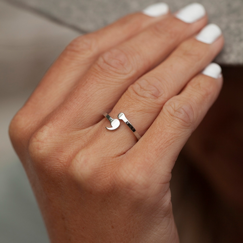 Delicate Semicolon Ring - Quincy Ring